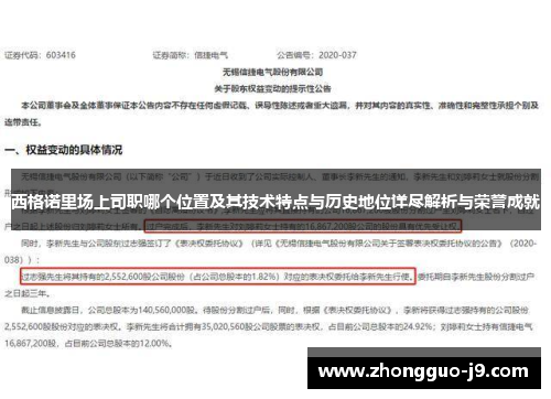 西格诺里场上司职哪个位置及其技术特点与历史地位详尽解析与荣誉成就